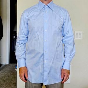Brioni blue dress shirt